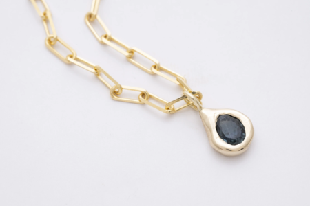 dorivisy 14 karátos arany nyaklánc montana zafír