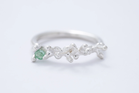 dorivisy ezüst gyűrű smaragd