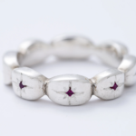 ezüst gyűrű rubin