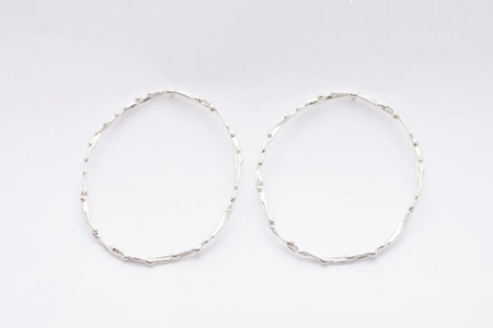 dorivisy portrait ezüst fülbevaló