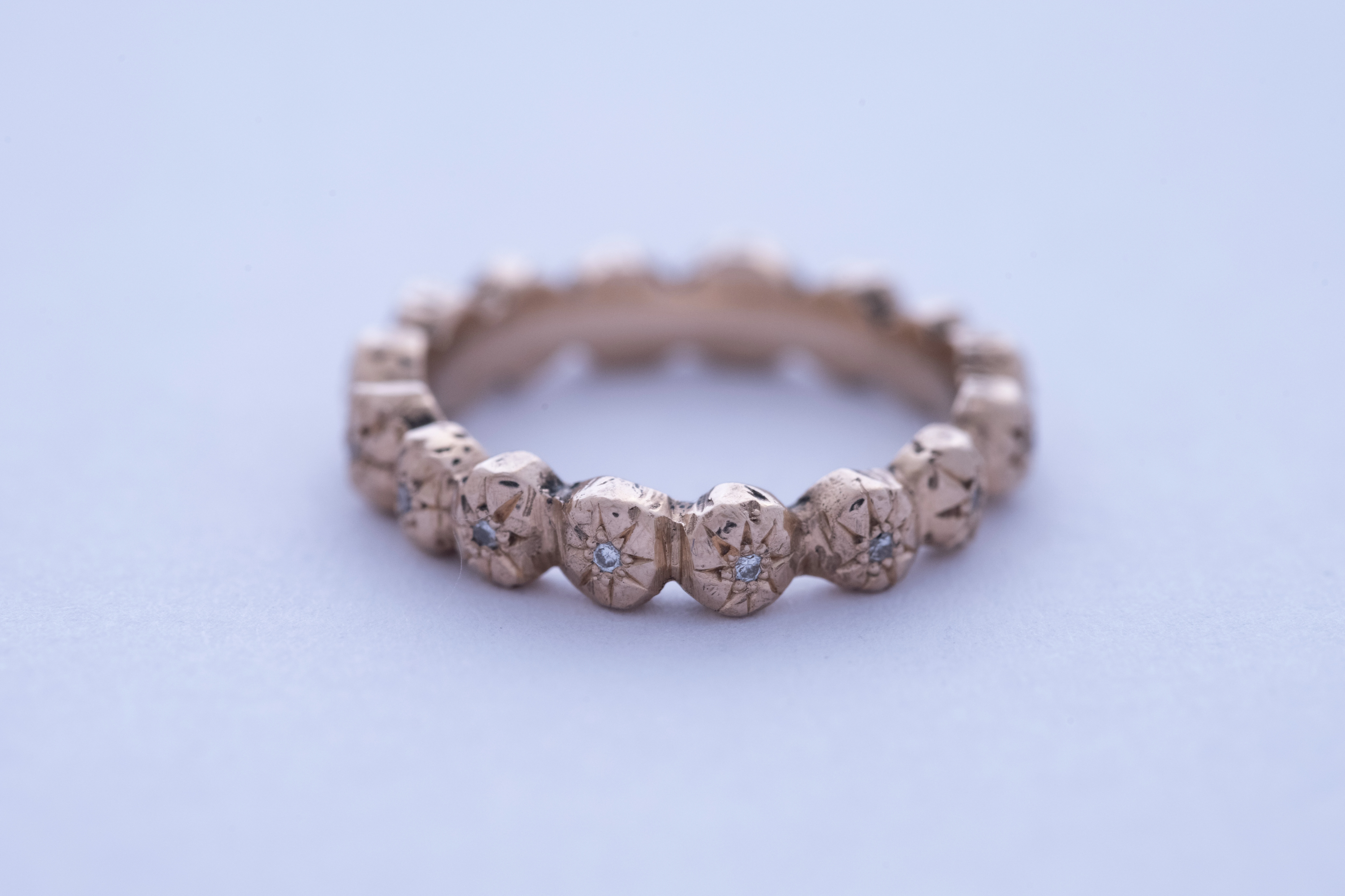 SERA rose gold gyűrű – 16 gyémánt